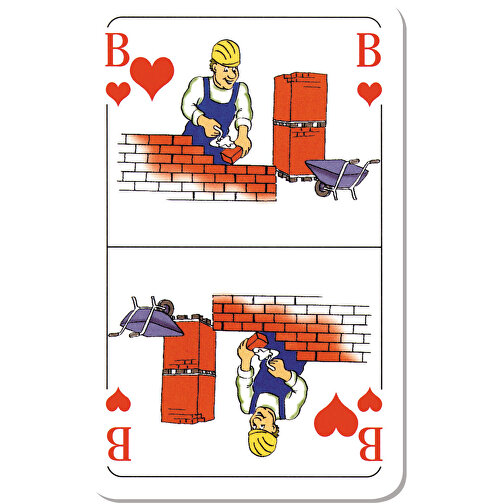 Skat Für Baufachleute , 320 g/m² Spielkartenkarton, 9,20cm x 5,90cm (Länge x Breite), Bild 2