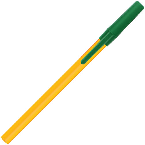 BIC® Round Stic® Kugelschreiber , BiC, gelb/grün/gelb, Kunststoff, 1,20cm x 15,00cm (Länge x Breite), Bild 2