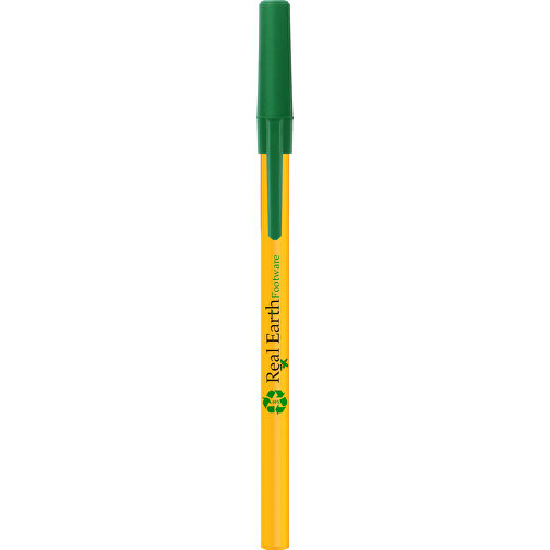 BIC® Round Stic® Kugelschreiber , BiC, gelb/grün/gelb, Kunststoff, 1,20cm x 15,00cm (Länge x Breite), Bild 4