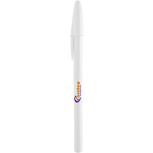BIC® Style Kugelschreiber , BiC, weiss/weiss, Kunststoff, 1,20cm x 14,90cm (Länge x Breite), Bild 1