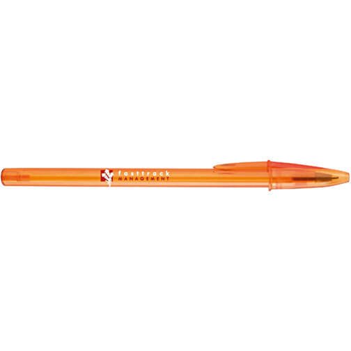 BIC® Style Clear Kugelschreiber , BiC, transparent orange, Kunststoff, 14,90cm x 1,20cm (Länge x Breite), Bild 3