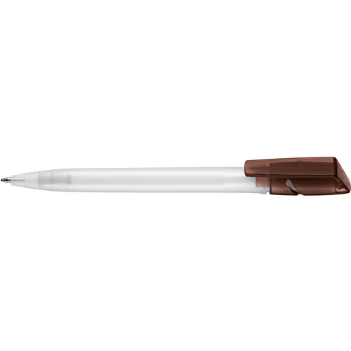 Kugelschreiber TWISTER FROZEN , Ritter-Pen, mocca-braun/weiss, ABS-Kunststoff, 14,50cm (Länge), Bild 3