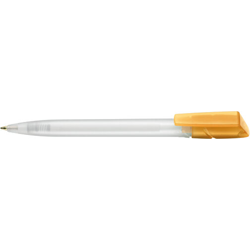 Kugelschreiber TWISTER FROZEN , Ritter-Pen, mango-gelb/weiss, ABS-Kunststoff, 14,50cm (Länge), Bild 3