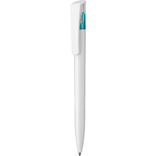 Kugelschreiber All-Star SF , Ritter-Pen, türkis/weiß, ABS-Kunststoff, 14,70cm (Länge), Bild 1