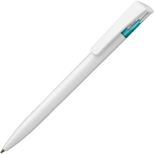 Kugelschreiber All-Star SF , Ritter-Pen, türkis/weiß, ABS-Kunststoff, 14,70cm (Länge), Bild 2