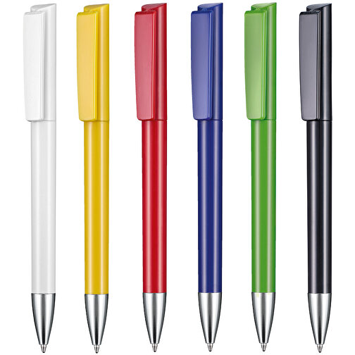 Kugelschreiber GLORY , Ritter-Pen, weiß, ABS-Kunststoff, Messing, 14,20cm (Länge), Bild 4