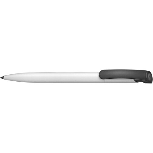 Kugelschreiber CLEAR , Ritter-Pen, schwarz/weiß, ABS-Kunststoff, 14,80cm (Länge), Bild 3