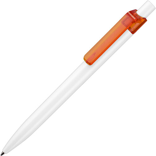 Kugelschreiber Insider ST , Ritter-Pen, clementine/weiß, ABS-Kunststoff, 14,20cm (Länge), Bild 2
