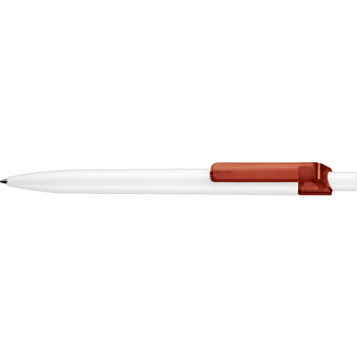 Kugelschreiber Insider ST , Ritter-Pen, rubin-rot/weiß, ABS-Kunststoff, 14,20cm (Länge), Bild 3