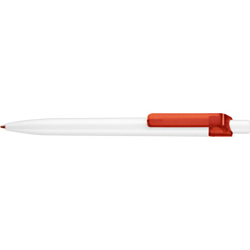 Kugelschreiber Insider ST , Ritter-Pen, kirsch-rot/weiß, ABS-Kunststoff, 14,20cm (Länge), Bild 3
