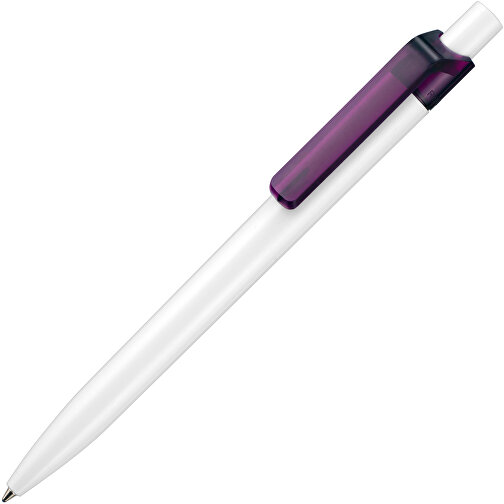 Kugelschreiber Insider ST , Ritter-Pen, pflaumen-lila/weiß, ABS-Kunststoff, 14,20cm (Länge), Bild 2