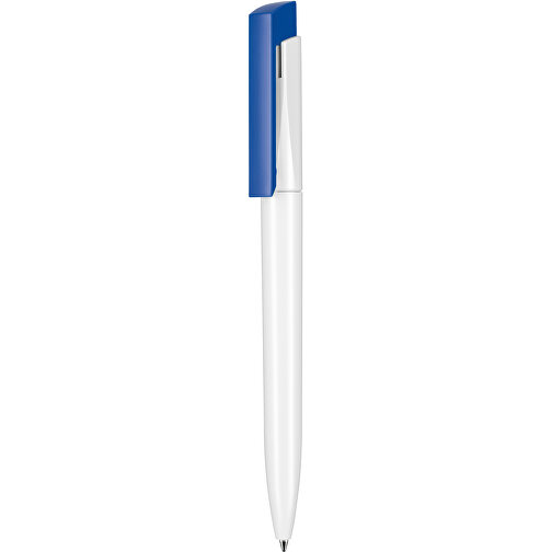 Kugelschreiber FRESH , Ritter-Pen, azurblau/weiß, ABS-Kunststoff, 14,50cm (Länge), Bild 1