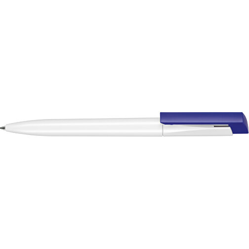 Kugelschreiber FRESH , Ritter-Pen, nachtblau/weiss, ABS-Kunststoff, 14,50cm (Länge), Bild 3