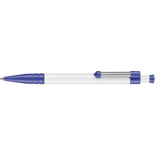 Kugelschreiber SPRING , Ritter-Pen, azurblau/weiß, ABS-Kunststoff, 14,10cm (Länge), Bild 3