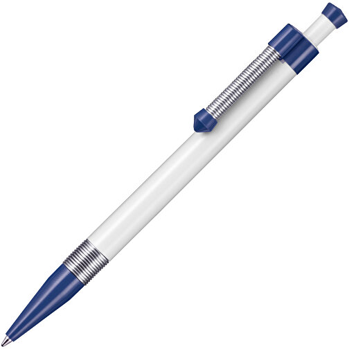 Kugelschreiber Spring SP , Ritter-Pen, azurblau/weiss, ABS-Kunststoff, 14,10cm (Länge), Bild 2