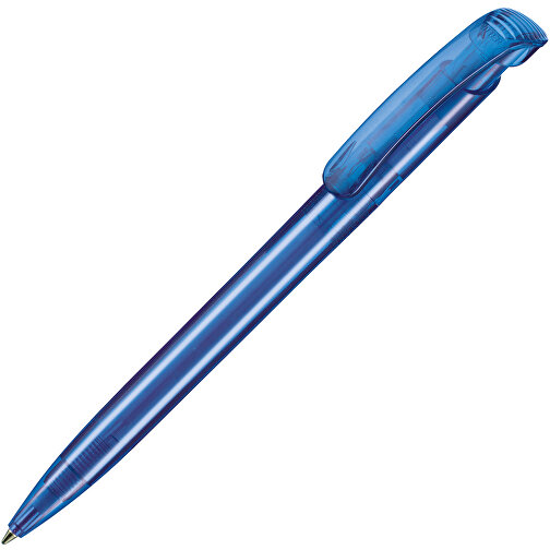 Kugelschreiber CLEAR TRANSPARENT , Ritter-Pen, ocean-blau, ABS-Kunststoff, 14,80cm (Länge), Bild 2