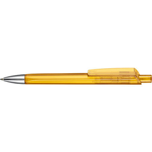 Kugelschreiber TRI-STAR TRANSPARENT , Ritter-Pen, mango-gelb, ABS-Kunststoff, 14,00cm (Länge), Bild 3