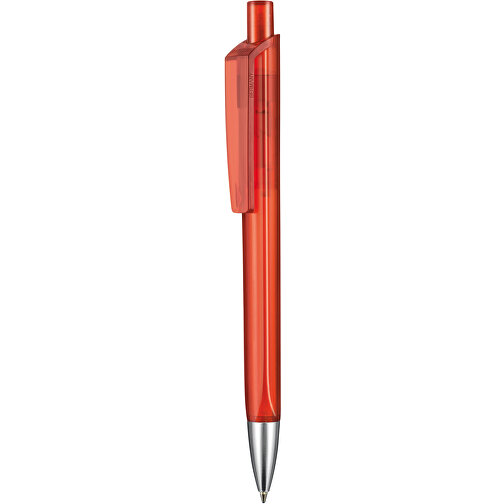 Kugelschreiber TRI-STAR TRANSPARENT , Ritter-Pen, feuer-rot, ABS-Kunststoff, 14,00cm (Länge), Bild 1