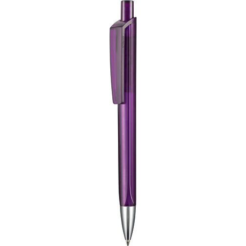 Kugelschreiber TRI-STAR TRANSPARENT , Ritter-Pen, pflaumen-lila, ABS-Kunststoff, 14,00cm (Länge), Bild 1