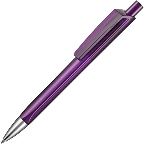 Kugelschreiber TRI-STAR TRANSPARENT , Ritter-Pen, pflaumen-lila, ABS-Kunststoff, 14,00cm (Länge), Bild 2