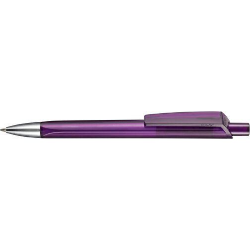 Kugelschreiber TRI-STAR TRANSPARENT , Ritter-Pen, pflaumen-lila, ABS-Kunststoff, 14,00cm (Länge), Bild 3
