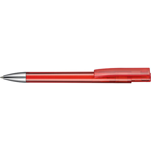 Kugelschreiber STRATOS TRANSPARENT , Ritter-Pen, feuer-rot, ABS-Kunststoff, 14,50cm (Länge), Bild 3