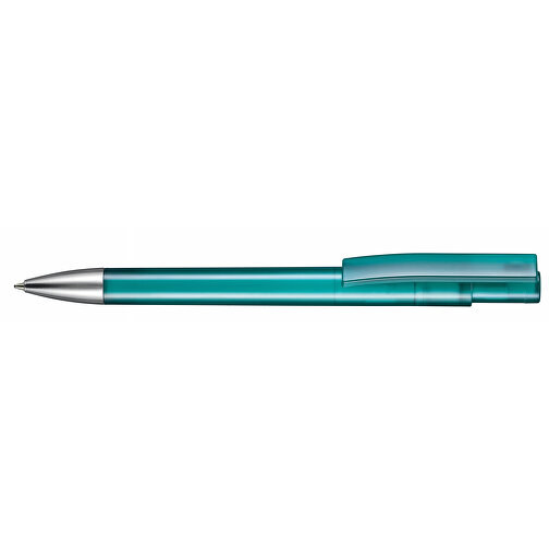 Kugelschreiber STRATOS TRANSPARENT , Ritter-Pen, türkis, ABS-Kunststoff, 14,50cm (Länge), Bild 3
