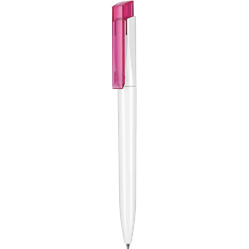 Kugelschreiber Fresh ST , Ritter-Pen, magenta/weiß, ABS-Kunststoff, 14,50cm (Länge), Bild 1