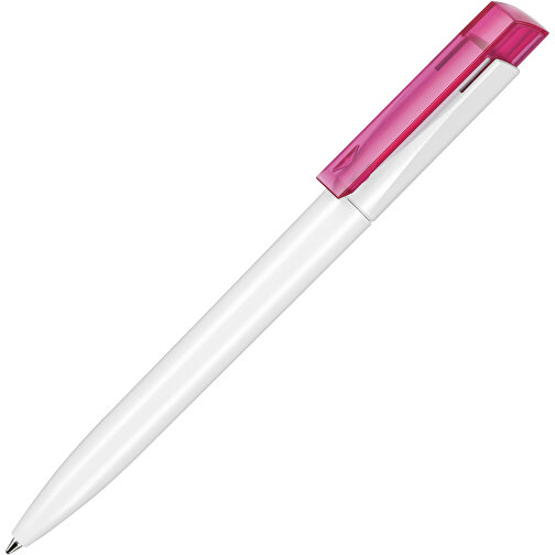 Kugelschreiber Fresh ST , Ritter-Pen, magenta/weiss, ABS-Kunststoff, 14,50cm (Länge), Bild 2