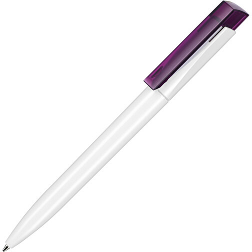 Kugelschreiber Fresh ST , Ritter-Pen, pflaumen-lila/weiss, ABS-Kunststoff, 14,50cm (Länge), Bild 2