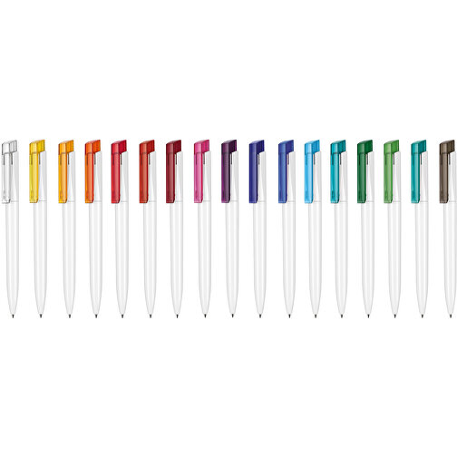 Kugelschreiber Fresh ST , Ritter-Pen, smaragd-grün/weiss, ABS-Kunststoff, 14,50cm (Länge), Bild 4