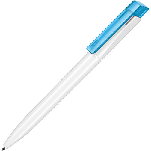 Kugelschreiber Fresh ST , Ritter-Pen, karibik-blau/weiss, ABS-Kunststoff, 14,50cm (Länge), Bild 2