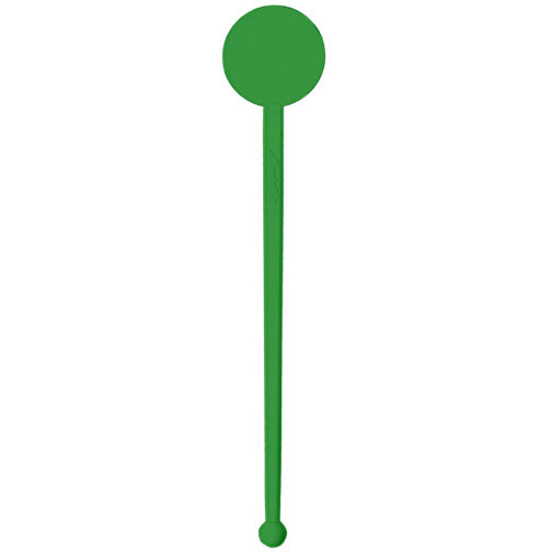 Cocktail-Rührstab 'Rund' , standard-grün, Kunststoff, 18,00cm x 0,30cm x 3,50cm (Länge x Höhe x Breite), Bild 1