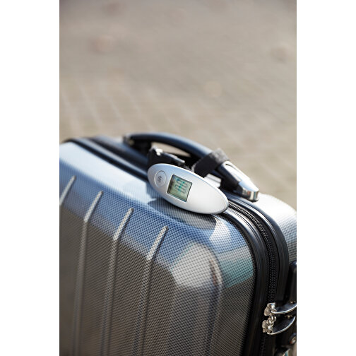 Digitale Kofferwaage LIFT OFF , schwarz, silber, Kunststoff, 10,00cm x 2,70cm x 3,70cm (Länge x Höhe x Breite), Bild 3