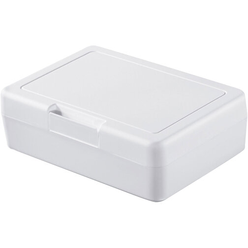Vorratsdose 'Lunch-Box' , weiss, Kunststoff, 16,20cm x 5,00cm x 11,30cm (Länge x Höhe x Breite), Bild 1
