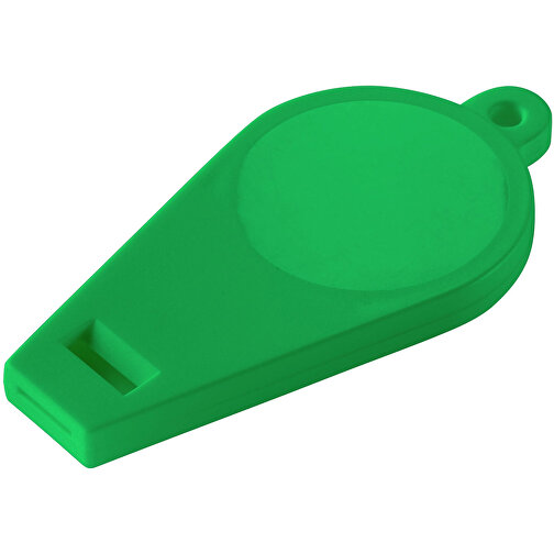 Pfeife 'Schlüsselanhänger' , standard-grün, Kunststoff, 8,00cm x 0,80cm x 4,00cm (Länge x Höhe x Breite), Bild 1