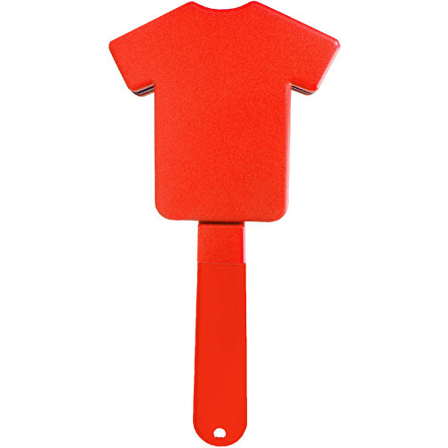 Klapper 'Trikot' , standard-rot, Kunststoff, 26,50cm x 2,40cm x 13,00cm (Länge x Höhe x Breite), Bild 1