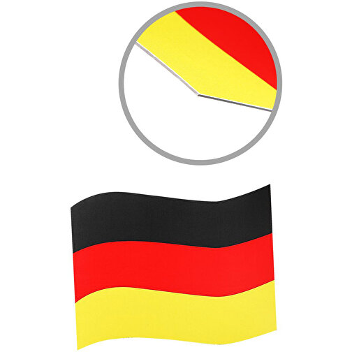 Automagnet 'Flagge' Mittel , Deutschland-Farben, Metall, 15,00cm x 0,10cm x 21,00cm (Länge x Höhe x Breite), Bild 2