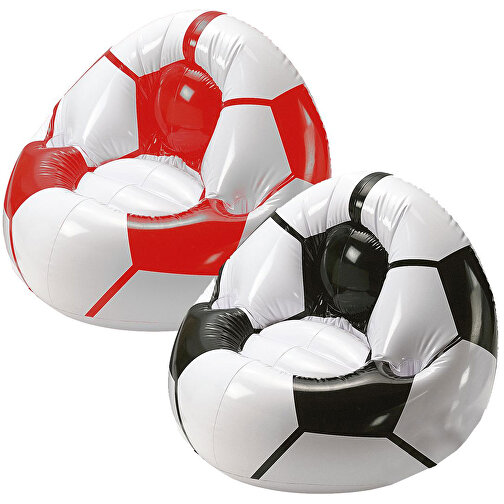 Aufblasbarer Fußballsessel 'Big' , weiß/schwarz, Kunststoff, 110,00cm x 98,00cm x 92,00cm (Länge x Höhe x Breite), Bild 2