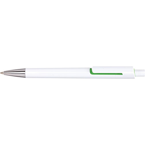 Kugelschreiber MIAMI , grün, weiss, Kunststoff, 14,00cm (Länge), Bild 3