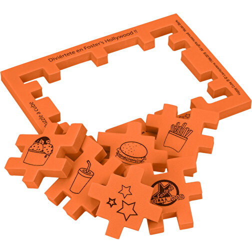 Happy Cube® 4 Cm³ , orange, EVA-Schaum, 12,00cm x 0,80cm x 9,00cm (Länge x Höhe x Breite), Bild 4