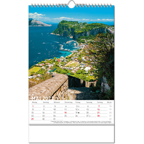 Calendario 'Destinos' en formato 24 x 38,5 cm, con encuadernación Wire-O, Imagen 6
