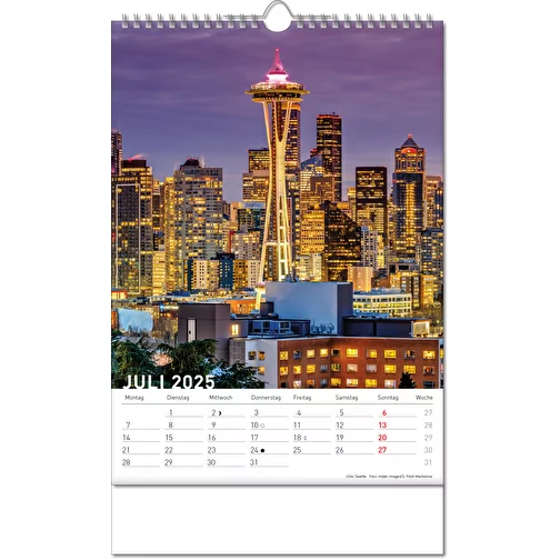 Calendrier 'Destinations' au format 24 x 38,5 cm, avec reliure Wire-O, Image 8