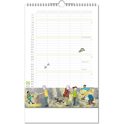 Kalender 'Family Planner' i formatet 24 x 38,5 cm, med Wire-O-bindning, Bild 10