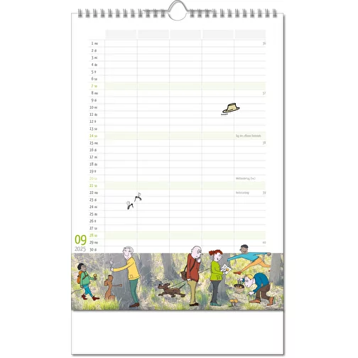 Calendrier 'Family Planner' au format 24 x 38,5 cm, avec reliure Wire-O, Image 10