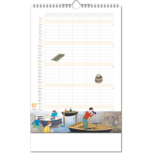 Kalender 'Family Planner' i formatet 24 x 38,5 cm, med Wire-O-bindning, Bild 8
