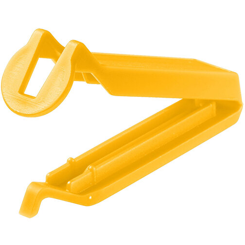 Tütenclip 'Easy Fresh' , standard-gelb, Kunststoff, 8,30cm x 2,10cm x 2,00cm (Länge x Höhe x Breite), Bild 1
