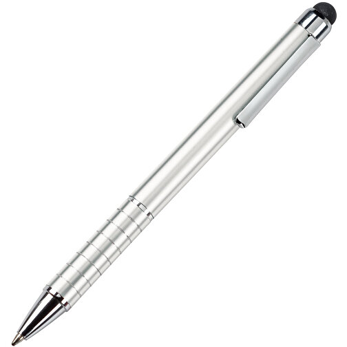 Kugelschreiber 'Touch Pen' , weiss, Metall, 13,00cm (Länge), Bild 2