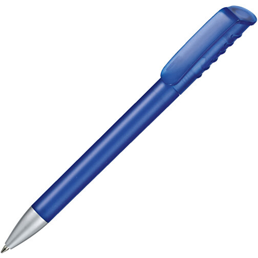 Kugelschreiber TOP SPIN FROZEN , Ritter-Pen, blau-frozen, ABS-Kunststoff, 14,10cm (Länge), Bild 2