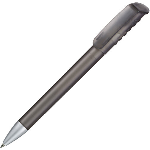 Kugelschreiber TOP SPIN FROZEN , Ritter-Pen, rauch-grau, ABS-Kunststoff, 14,10cm (Länge), Bild 2